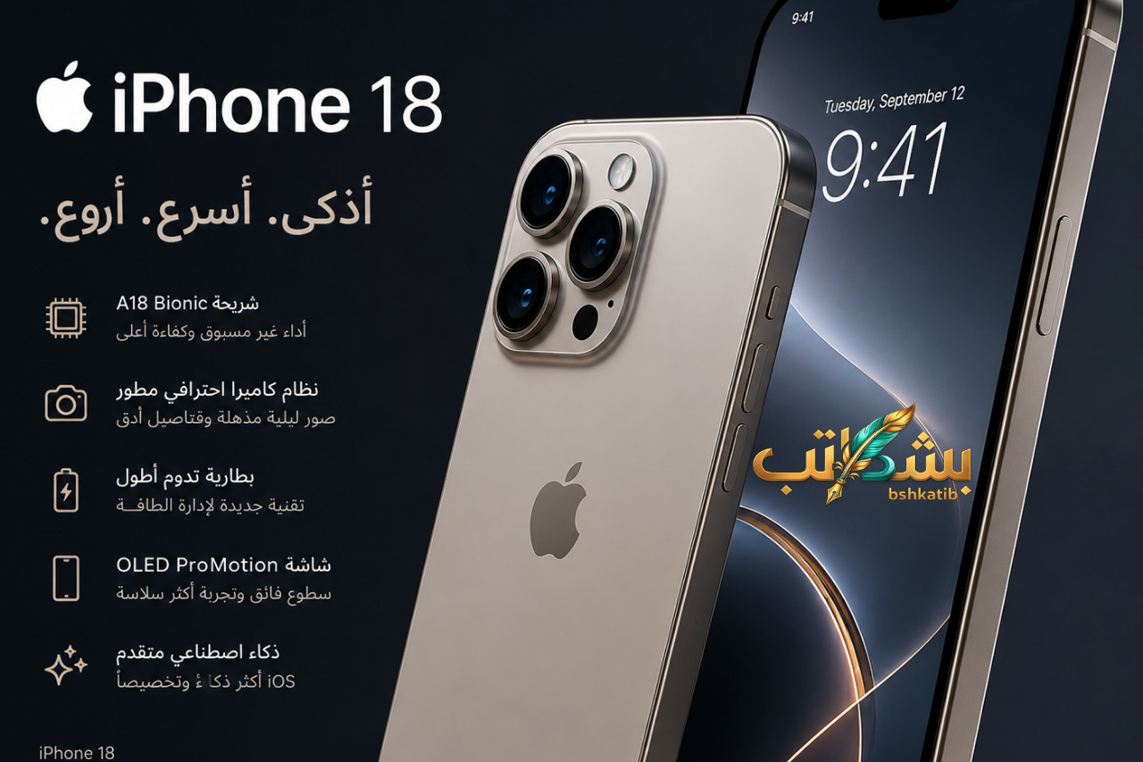 آيفون 18- سعر آيفون 18- مواصفات آيفون 18- iPhone 18- موعد إطلاق آيفون 18- سعر iPhone 18 Pro Max- شكل آيفون 18- آيفون 18 Fold- مواصفات iPhone 18 Pro- سعر آيفون 18 بالدولار