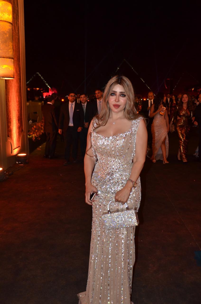 إيمان أبو طالب- عمرو دياب- عماد زيادة- زفاف ابنة شقيق عماد زيادة- إطلالة إيمان أبو طالب