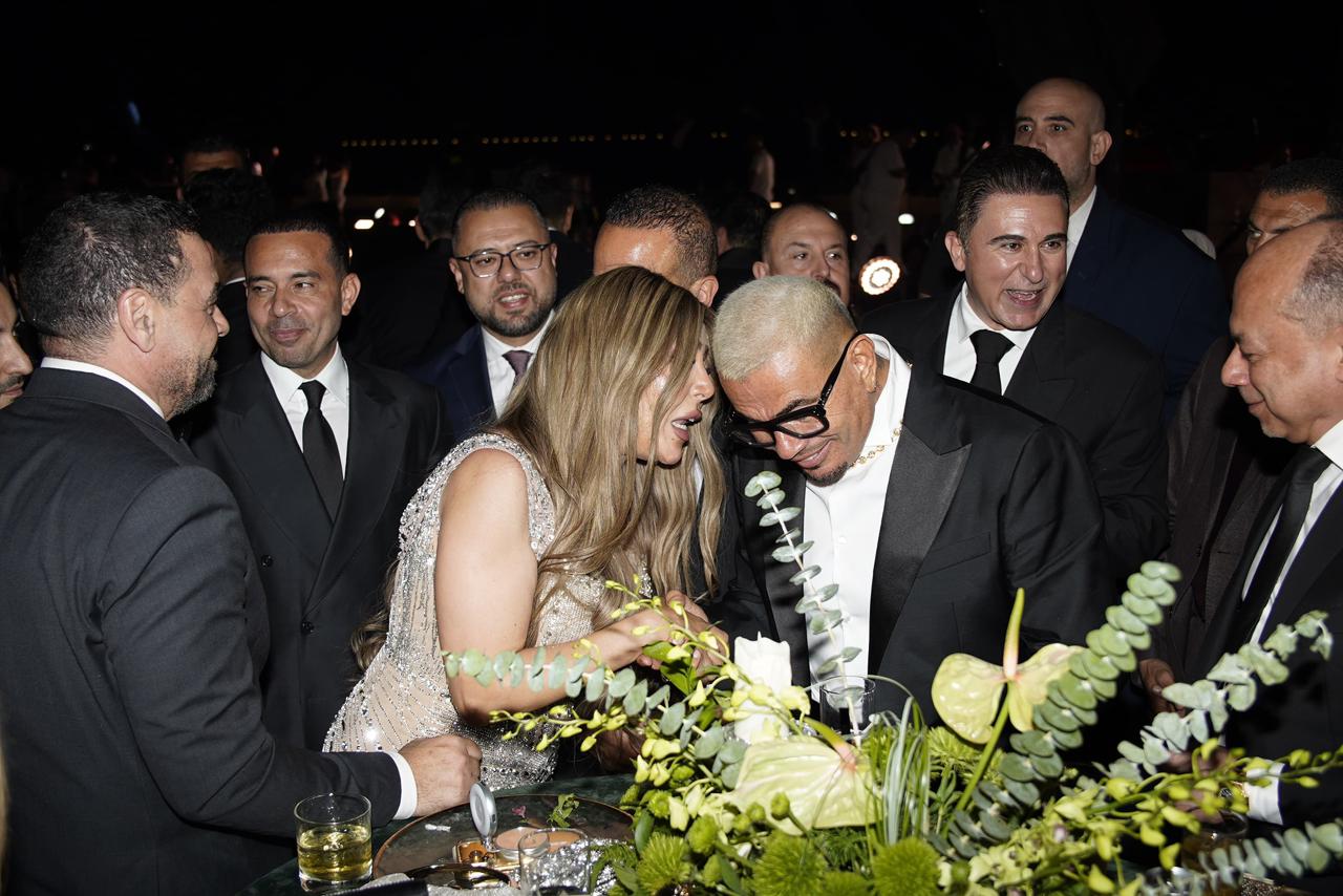 إيمان أبو طالب- عمرو دياب- عماد زيادة- زفاف ابنة شقيق عماد زيادة- إطلالة إيمان أبو طالب